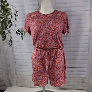 HiMONE Floral Paisley Print Romper Size 2XL